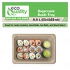 EcoQuality Compostable Sushi Trays Medium - Natural Sugarcane Bagasse Take