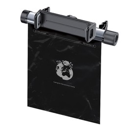 COOSKIN Car Trash cab with Dispenser Car Garbage can with Phone Holder Durable Hanging Trash Can Tearable Disposable Garbage can (1 Dispenser + 40Pcs Bags+ Phone Holder) (Silver)