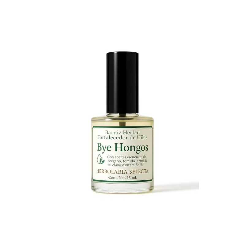 Herbolaria Selecta Bye Hongos, Barniz Herbal Fortalecedor de Uñas con