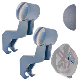 Motorcycle Helmet Holder Heavy Duty Discreet Holds up to 10kg with Key Hook, Hanger Notch, Only One Hole for Installation, Includes Protective Rubber and Installation Materials