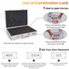 100-Slot Coin Storage Box, Dual Combination Locks, Aluminum Frame