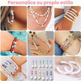 EDECOR 5000+ Cuentas para Pulseras, Kit para Hacer Pulseras, Kit de Cuentas, Kit Completo para Hacer Pulseras y Collares, Cuentas con Letras, Accesorios para Manualidades y Joyería