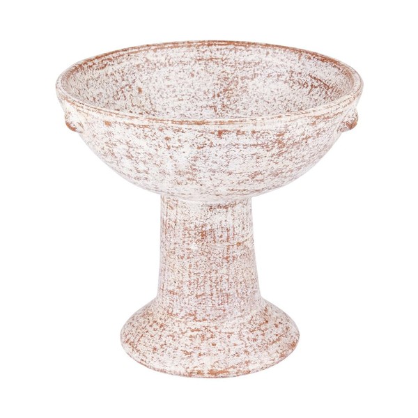 Bitto Medan Incense Burner Terracotta Whitewash Height 15 cm Diameter