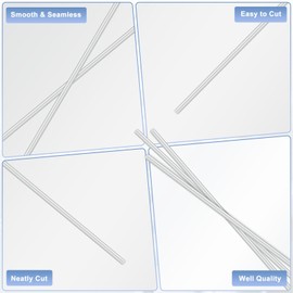 M METERXITY Pack of 10 Round Aluminum Rods, Diameter 2.5mm (1/10"), Length 100mm (4"), 6061 Aluminum Round Rods, Metal Sticks for DIY Craft Making, Industrial, Construction, Modeling
