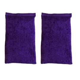 Pure Comfort Microwavable Heating Bag, Rice Filled, Plush Velour Cover, Natural, No Scents Added, Handcrafted in The USA, Back, Neck Pain, Arthritis, Cramps (Purple Set of 2)