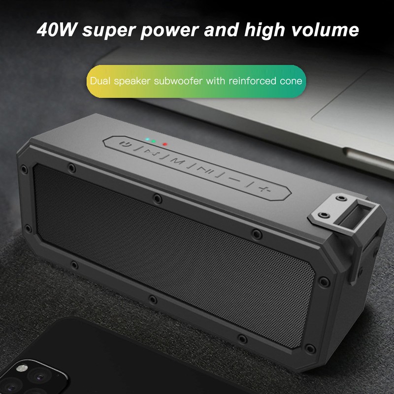 Wireless Bluetooth Speaker Multifunctional IPX7 Waterproof High Power 40W Heavy