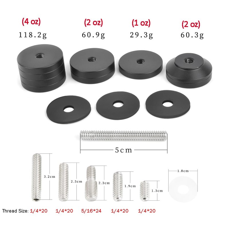 wolfman Archery Bow Stabilizer Weight Kit Detachable Bow Stabilizer Weights