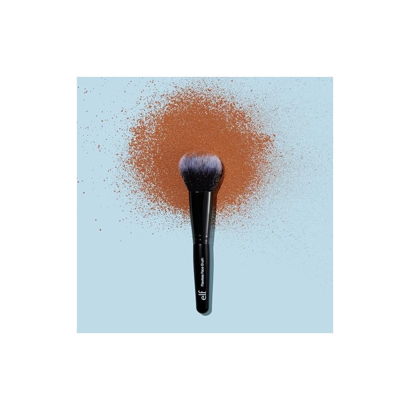 E.l.f. cosmetics Brocha para rostro perfecto, Negro/Blanco