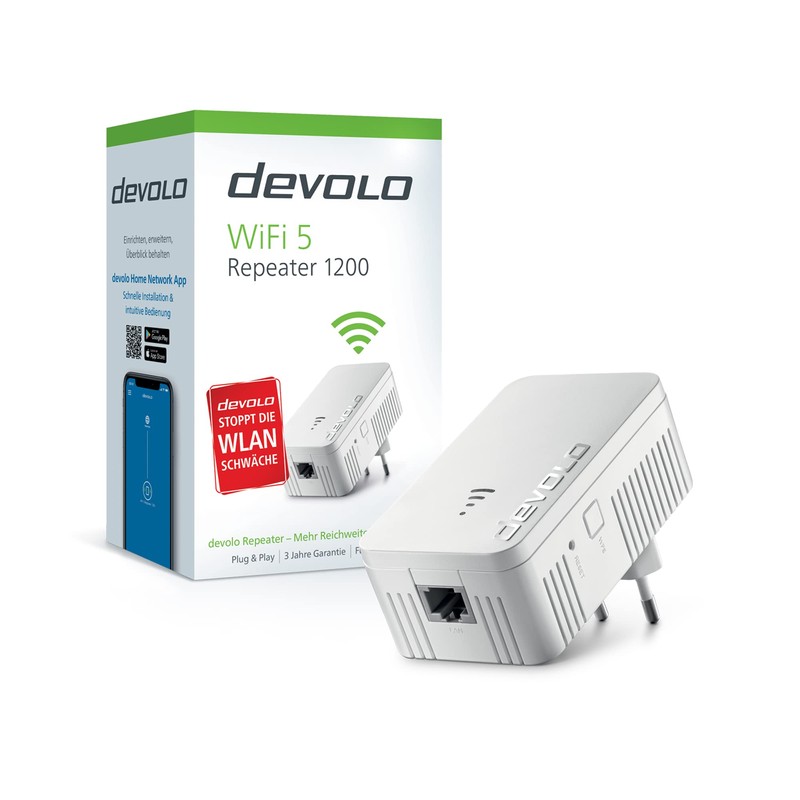 Devolo WiFi 5 Repeater 1200 to 1,200 Mbit/s; WiFi Mesh