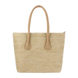 MEGAUK Women Handmade Straw Shoulder Bag Weaving Tote Bag Casual Summer Beach Tote Rattan Bags For Ladies