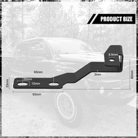 BESTZHEYU 2 PCS 4 Inch LED Pods and Ditch Light Brackets Hood Hinges Mount Bracket Kit for 2005-2015 Tacoma