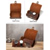 KIPETTO Watch Roll Travel Case for 2 Watches Leather Watch