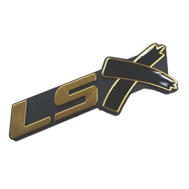 Aimoll 2PCS LSX Side Fender Rear Lid Boot Trunk Emblem Badge Replacement for Chevy Camaro Corvette LS LT ZL SS Silverado (Gold)