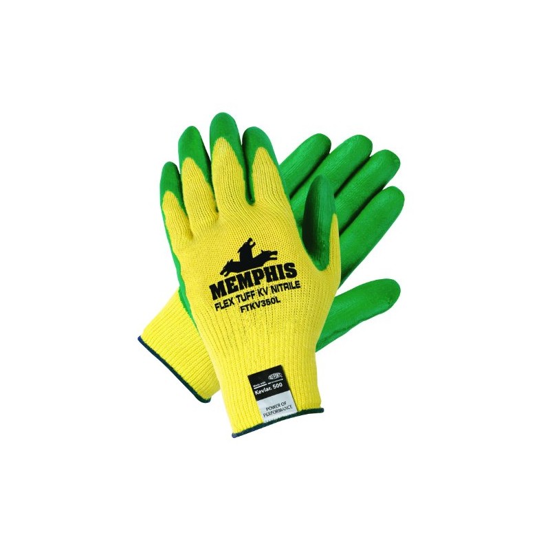 MCR Safety FTKV350S FlexTuff Kevlar Nitrile Men's Gloves with Navy