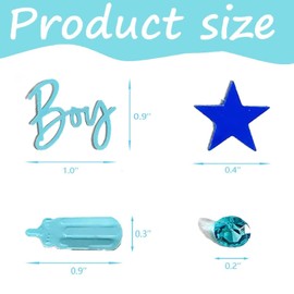 Baby Shower Decorations Confetti Baby Blue Boy Table Decor Confetti for Baby Shower Gender Reveal Party Supplies (Blue)