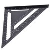12 inch Black Aluminium Right Angle Triangle Ruler Rustproof Protractor