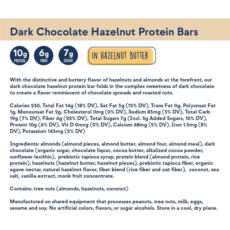 Zing Bar Nutrition Bar Dark Chocolate Hazelnut 1.76 Oz