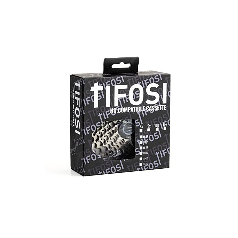 TIFOSI 11 Speed Shimano HG Cassette, Silver (11/25, Silver)