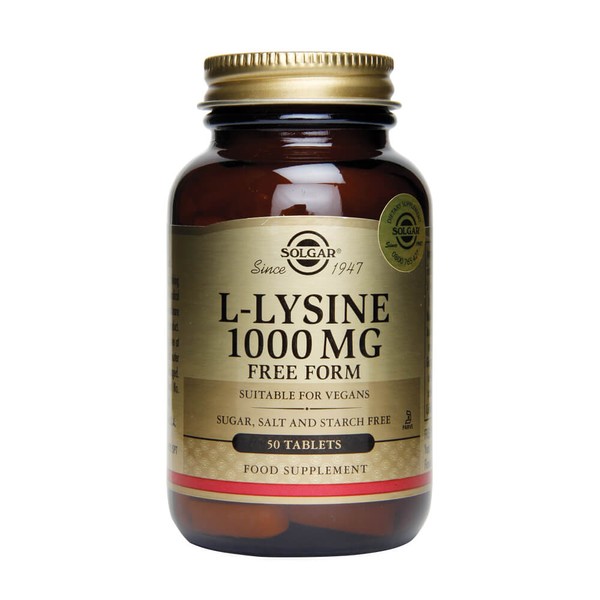 Solgar L-Lysine 1000mg - 100 Capsules
