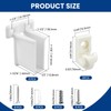 ZIUZI Wire Shelf End Bracket and White Down Wall Clips
