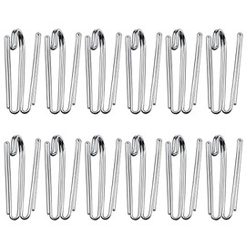 Metal Curtain Hooks Pinch Pleat Header Tape Pins Heavy Duty Deep Prong Hooks(20 Pack)