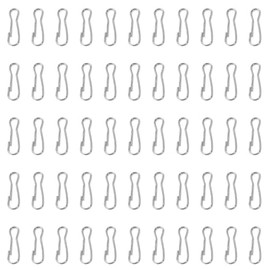 Mini Skater Small 304 Stainless Steel Sping Hooks Rust-Proof Lanyard Snap Clip Hooks for ID Badge Holder Lanyards Key Chain DIY Crafts (50, 13mm/0.51Inch)