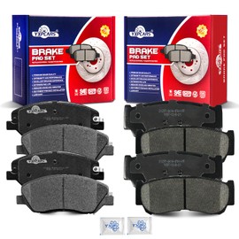 YXPCARS Front and Rear Ceramic Disc Brake Pads Set Replacement for Hyundai Santa Fe 2007 2008 2009