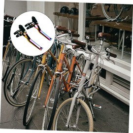 Outanaya 1 Pair Aluminum Alloy Bike Brake Handle Lightweight Hollow Design Replacement Lever for Road Mountain Bikes Stylish Accessory for Enhanced Cycling Performance