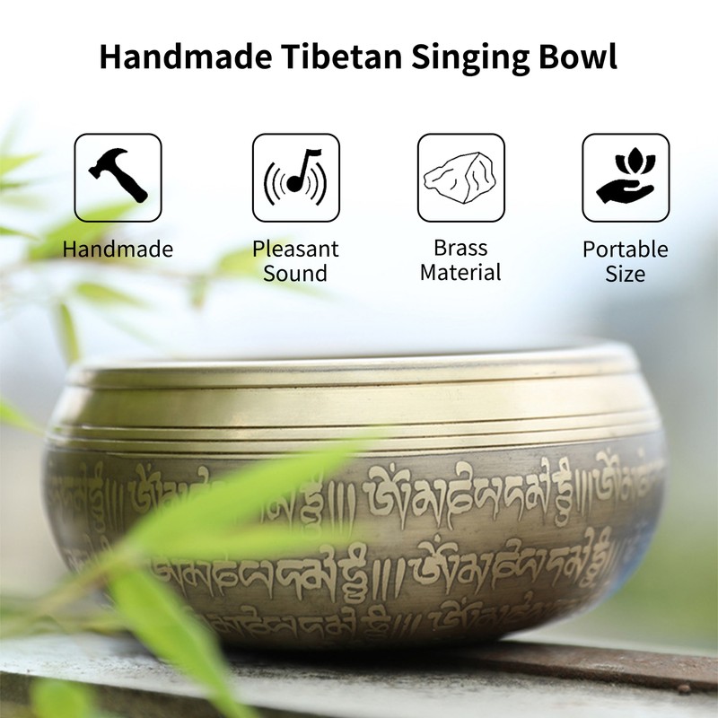 Tibetan Singing Bowl Handmade Buddha Tibet Struck Bowl Ritual Music