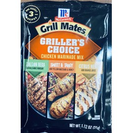 McCormick Grill Mates GRILLERS CHOICE CHICKEN Marinade Mix 1.12 oz