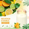 MTLEE 4 Pack 12 oz Mason Jar Candle Soy Candles