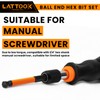Ball End Hex Head Allen Wrench Drill Bit Set, LATTOOK