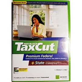 H & R Block Tax Cut Premium Federal + State Return Tax Year 2006