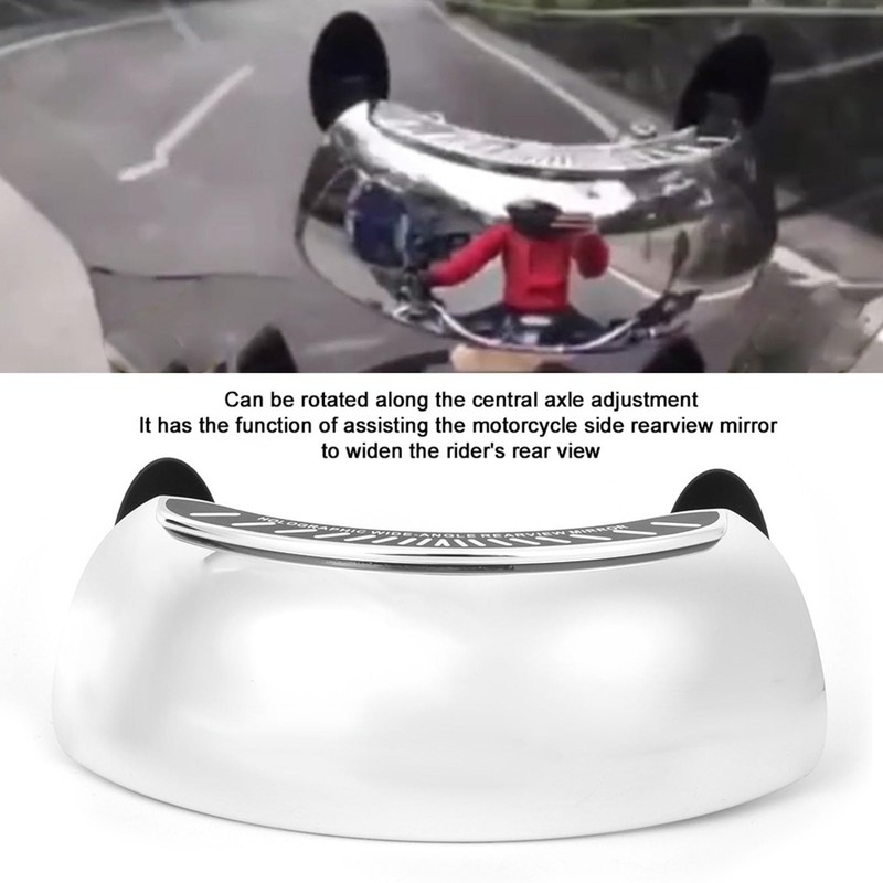 WQAPVHBG Motorcycle Rear View Mirrors, 180 Degree Wide Angle Motorcycle
