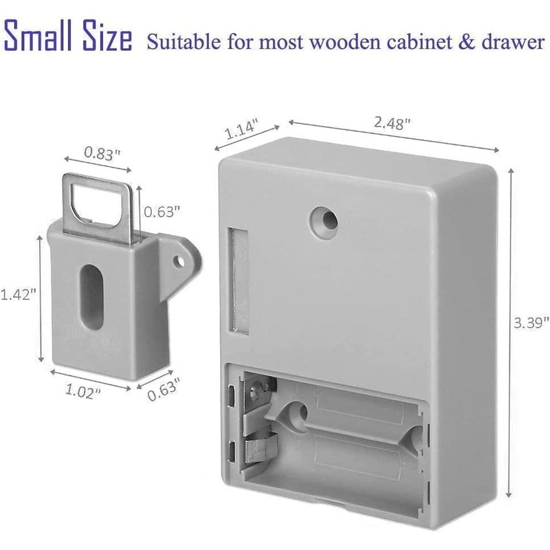 Gokelomg Invisible Hidden RFID Free Opening Intelligent Sensor Cabinet Lock