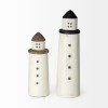 HomeRoots White Petite Rustic Wooden Lighthouse