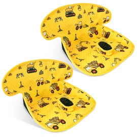 COOLBEBE Infant Car Seat Protector for Potty Training, 2 Pack Dry Waterproof Car Seat Liner Toilet Training for Baby Infant Toddler, Piddle Pads Cover Pad for Strollers & Carseat (Yellow,2PC)