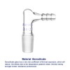 Labasics Glass 90 Degree Vacuum/Gas Adapter, Borosilicate Glass Bent Inlet