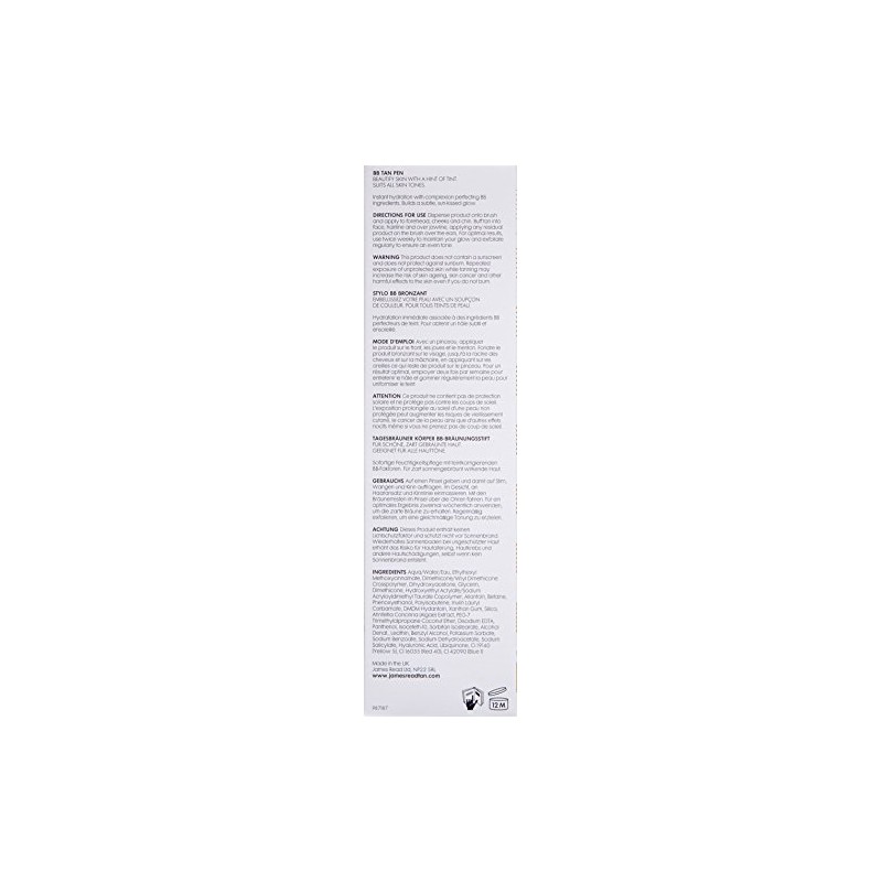 James Read BB Tan Pluma, bronceado gradual, 0.9 onzas líquidas