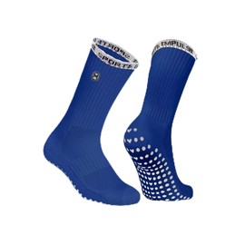 EMPULSE SPORTS Grip Socks Pro Series | Non-Slip Athletic Socks for Men & Women | Cushioned Arch Support | Moisture-Wicking Gym, Yoga, Football, Basketball Socks | Size 8–13 US (Blue)