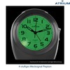 ATRIUM Wecker Analog Quarz ohne Ticken mit automatischem Nachtlicht und
