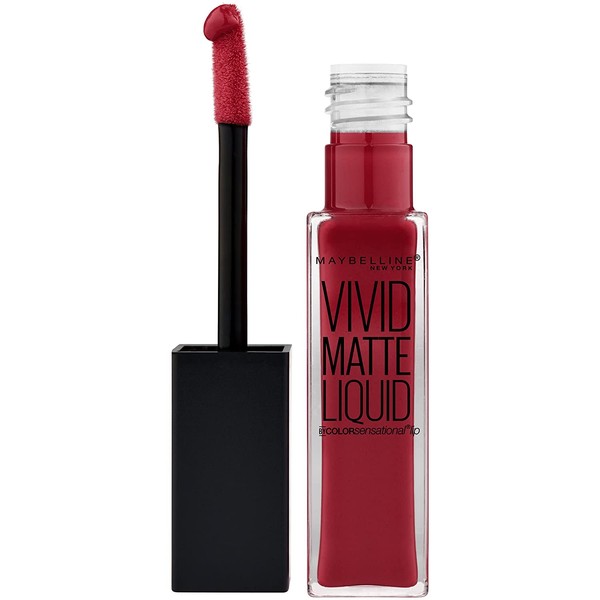 Maybelline New York Color Sensational Vivid Matte Liquid Lipstick, Red Punch, 0.26 fl. oz.