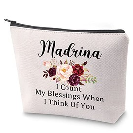 ZJXHPO Madrina Survival Kit Madrina Appreciation Gift Spanish Godmother Makeup Bag With Zipper Best Madrina Ever Gift (Madrina)