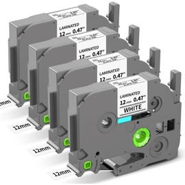 Replacement for Brother P-Touch Label Tape 12mm 0.47 Laminated TZe-231 | Label Maker Tape Refills Compatible with Brother PT-D210 D220 H110 D400 D410 D600