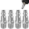 4 x Compressed Air Quick Couplings, 1/4 Inch NPT Male