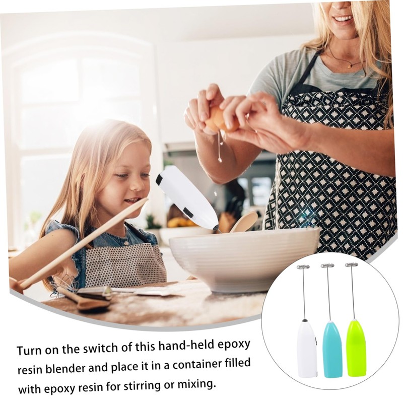 Gatuida 3Pcs Handheld Epoxy Resin Mixer Lightweight Electric Stirrer for