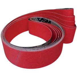 VSM 733639 Abrasive Rolls Ceramic Grit 80 for Metal, Red, 50 x 2000 mm