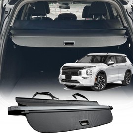 Volcaner Cargo Cover for 2023-2025 Mitsubishi Outlander Accessories (Additional Cover),Carbon Fiber Look Retractable Trunk Cover for Mitsubishi Outlander Accessories Security Shield Shade Privacy