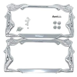 Exotic Dancers Girl Universal License Plate Frame – Durable Rust‑Resistant Metal Frame – Standard Size for Front or Rear Plates – Slim Design for Full Plate Visibility – Hardware Included Set of 2