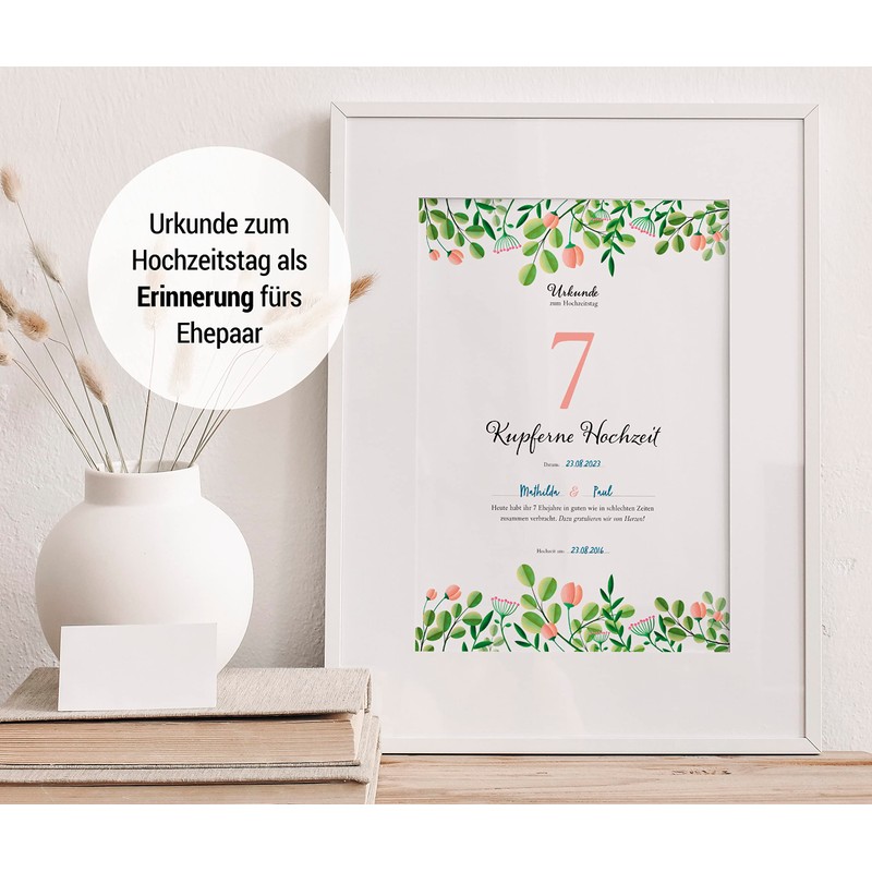 Frank Paperman® 7th Wedding Anniversary Gift | Copper Wedding Anniversary